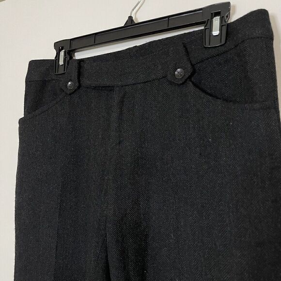 Rag & Bone herringbone knit wool black straight leg pants size US 30 - Picture 2 of 6